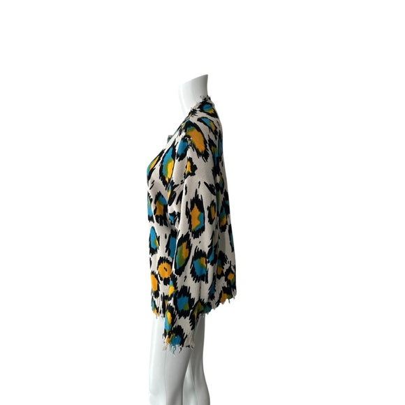 $425 R13 Multicolor Leopard Oversized Sweater Size XS - Picture 6 of 8